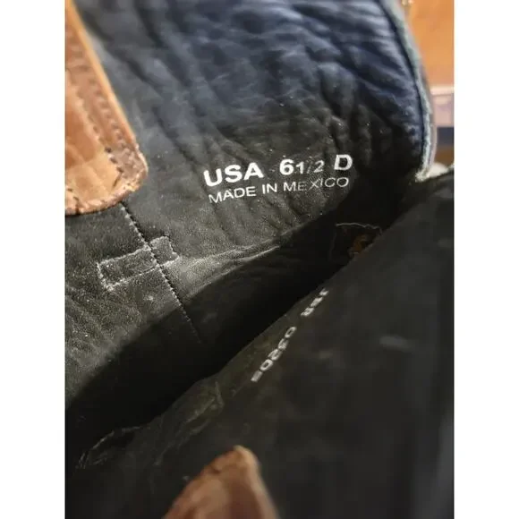 J.B Dillon Distressed Brown Goat Leather Boots 6.5D JBR03205 - Picture 6 of 8